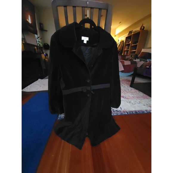 Loft Velvet long dress coat - Picture 1 of 4